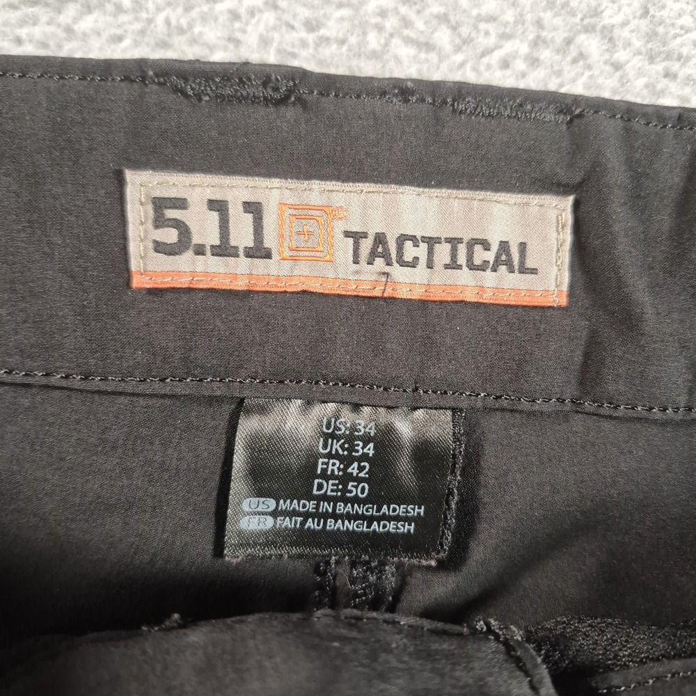 5.11 Tactical Shorts Mens Size 34 Black Cargo Trail Performance Hiking Camping - Picture 2 of 7